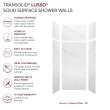 LWKX36367224-181 Lusso 36-in x 36-in x 72/24-in Glue To Wall 6-Piece Transition Shower Wall Kit, Palladio White