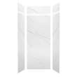LWKX36368412-181 Lusso 36-in x 36-in x 84/12-in Glue To Wall 6-Piece Transition Shower Wall Kit, Palladio White