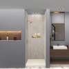 LWKX36368412-185 Lusso 36-in x 36-in x 84/12-in Glue To Wall 6-Piece Transition Shower Wall Kit, Creme Carmel