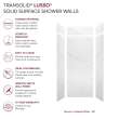 LWKX36368412-181 Lusso 36-in x 36-in x 84/12-in Glue To Wall 6-Piece Transition Shower Wall Kit, Palladio White
