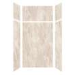 LWKX48367224-185 Lusso 48-in x 36-in x 72/24-in Glue To Wall 6-Piece Transition Shower Wall Kit, Creme Carmel