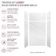 LWKX48367224-181 Lusso 48-in x 36-in x 72/24-in Glue To Wall 6-Piece Transition Shower Wall Kit, Palladio White