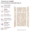 LWKX48367224-185 Lusso 48-in x 36-in x 72/24-in Glue To Wall 6-Piece Transition Shower Wall Kit, Creme Carmel