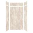LWKX48368412-185 Lusso 48-in x 36-in x 84/12-in Glue To Wall 6-Piece Transition Shower Wall Kit, Creme Carmel