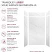 LWKX48368412-181 Lusso 48-in x 36-in x 84/12-in Glue To Wall 6-Piece Transition Shower Wall Kit, Palladio White