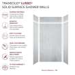 LWKX48368412-190 Lusso 48-in x 36-in x 84/12-in Glue To Wall 6-Piece Transition Shower Wall Kit, Bellanca