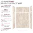 LWKX60367224-185 Lusso 60-in x 36-in x 72/24-in Glue To Wall 6-Piece Transition Shower Wall Kit, Creme Carmel