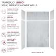 LWKX60367224-190 Lusso 60-in x 36-in x 72/24-in Glue To Wall 6-Piece Transition Shower Wall Kit, Bellanca