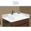 VT43x22-1RV-3A-A-W-1 Mini Custom Quartz 43-in x 22.25-in Single Bowl Vanity Top with Single Faucet Hole and Martha Bowl, Milan White