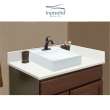 VT24.5x22-1SV-3A-A-W-1 Mini Custom Quartz 24.5-in x 22.25-in Single Bowl Vanity Top with Single Faucet Hole and Rachel Bowl, Milan White