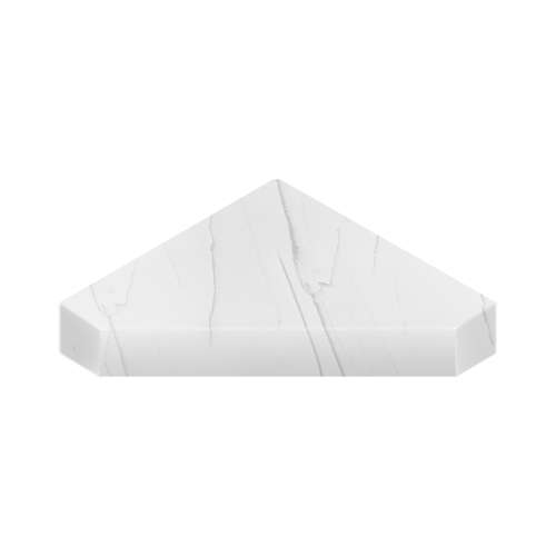 15-in x 15-in x 3-in Solid Surface Neo-Angle Corner Shower Seat, Palladio White, NCS1515-181