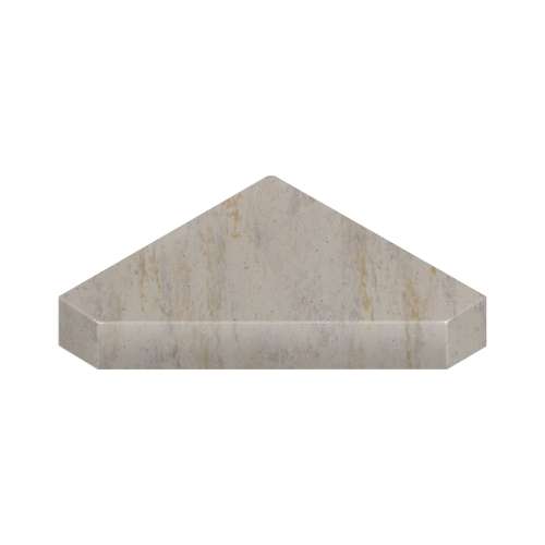 15-in x 15-in x 3-in Solid Surface Neo-Angle Corner Shower Seat, Creme Carmel, NCS1515-185