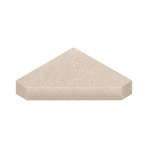 15-in x 15-in x 3-in Solid Surface Neo-Angle Corner Shower Seat, Cashew, NCS1515-28