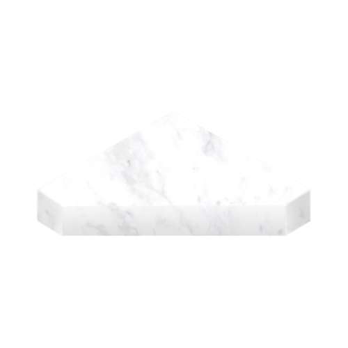 15-in x 15-in x 3-in Solid Surface Neo-Angle Corner Shower Seat, White Venito, NCS1515-47
