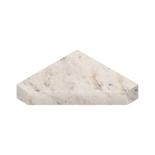 15-in x 15-in x 3-in Solid Surface Neo-Angle Corner Shower Seat, Biscotti Marble, NCS1515-48