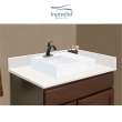 VT42.5x22-1RV-4W-A-W-1 Mini Custom Quartz 42.5-in x 22.25-in Single Bowl Vanity Top with Single Faucet Hole and Martha Bowl, Natural White