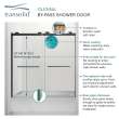 OBPT606208C-PC Olenna 60-in x 62-in Bypass Shower Door With 5/16-in Clear Glass And Riley Handles, Polished Chrome