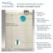 OBPT608009GP-PC Olenna 60-in x 80-in Bypass Shower Door With 11/32-in Golden Sparkling Glass And Riley Handles, Polished Chrome