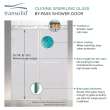 OBPT608009SP-PC Olenna 60-in x 80-in Bypass Shower Door With 11/32-in Silver Sparkling Glass And Riley Handles, Polished Chrome