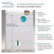 OBPT608009SP-PC Olenna 60-in x 80-in Bypass Shower Door With 11/32-in Silver Sparkling Glass And Riley Handles, Polished Chrome