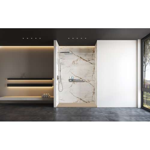 PPWKX60368412-63 Prodigy Plus 60-in x 36-in x 84/12-in Shower Wall Kit, Lustrous Gold (8-in x 16-in Horizontal Tile Pattern with Stone Color)