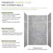 PPWKX60367224-59 Prodigy Plus 60-in x 36-in x 72/24-in Shower Wall Kit, Ashy Grey (8-in x 16-in Horizontal Tile Pattern with Stone Color)