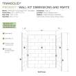 PWK603672-531 Prodigy 60-in x 36-in x 72-in Shower Wall Kit, White Horizontal Tile