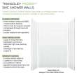 PWK603696-631 Prodigy 60-in x 36-in x 96-in Shower Wall Kit, White 3D Hexagon