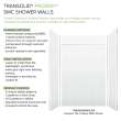PWKX60368412-631 Prodigy 60-in x 36-in x 96-in Shower Wall Kit with Extension, White 3D Hexagon