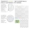 PWK603696-631 Prodigy 60-in x 36-in x 96-in Shower Wall Kit, White 3D Hexagon