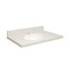 Q2519-3A Nouveau 25-in x 19-in Quartz Single Bowl Vanity Top With Eased Edge, Milan White