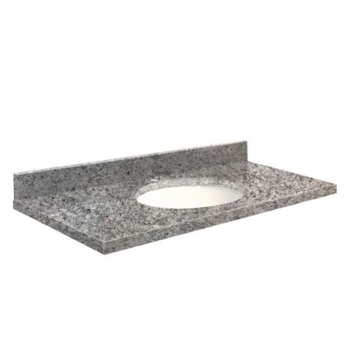 Q2519-4I Nouveau 25-in x 19-in Quartz Single Bowl Vanity Top With Eased Edge, Overture