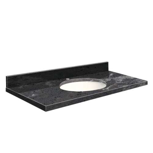 Q2519-6E Nouveau 25-in x 19-in Quartz Single Bowl Vanity Top With Eased Edge, Milky Way