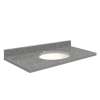 Q2522-4R Nouveau 25-in x 22-in Quartz Single Bowl Vanity Top With Eased Edge, Urban Grey
