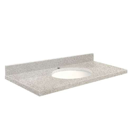 Q2522-4S Nouveau 25-in x 22-in Quartz Single Bowl Vanity Top With Eased Edge, Portage Pass