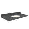 Q2522-6B Nouveau 25-in x 22-in Quartz Single Bowl Vanity Top With Eased Edge, Black Carrara