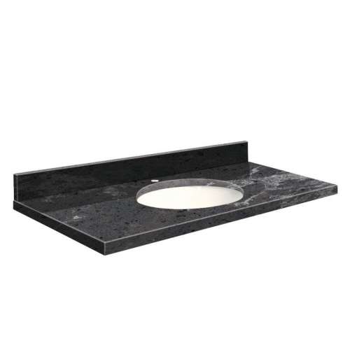 Q2522-6E Nouveau 25-in x 22-in Quartz Single Bowl Vanity Top With Eased Edge, Milky Way