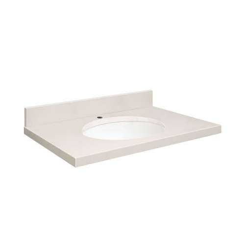 Q3119-3A Nouveau 31-in x 19-in Quartz Single Bowl Vanity Top With Eased Edge, Milan White