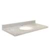 Q3119-4S Nouveau 31-in x 19-in Quartz Single Bowl Vanity Top With Eased Edge, Portage Pass