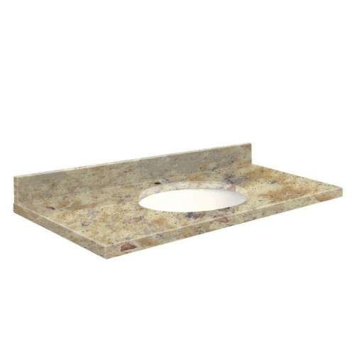 Q3119-4V Nouveau 31-in x 19-in Quartz Single Bowl Vanity Top With Eased Edge, Trail