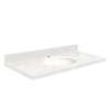 Q3119-4W Nouveau 31-in x 19-in Quartz Single Bowl Vanity Top With Eased Edge, Natural White