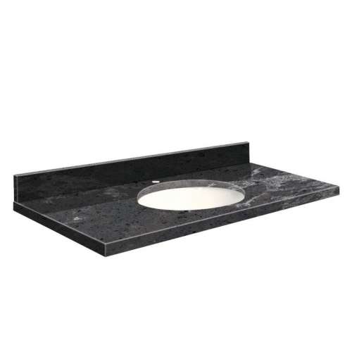 Q3119-6E Nouveau 31-in x 19-in Quartz Single Bowl Vanity Top With Eased Edge, Milky Way