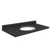 Q3122-4P Nouveau 31-in x 22-in Quartz Single Bowl Vanity Top With Eased Edge, Black Luxe