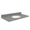 Q3122-4R Nouveau 31-in x 22-in Quartz Single Bowl Vanity Top With Eased Edge, Urban Grey