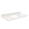 Q3122-4W Nouveau 31-in x 22-in Quartz Single Bowl Vanity Top With Eased Edge, Natural White