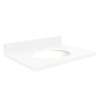 Q3122-N1 Nouveau 31-in x 22-in Quartz Single Bowl Vanity Top With Eased Edge, Nano Crystal
