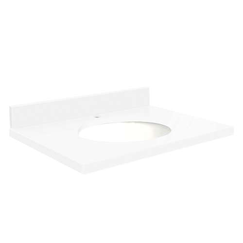 Q3122-N1 Nouveau 31-in x 22-in Quartz Single Bowl Vanity Top With Eased Edge, Nano Crystal