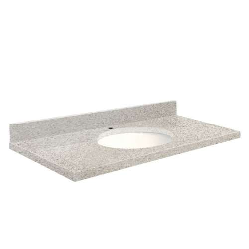 Q3719-4S Nouveau 37-in x 19-in Quartz Single Bowl Vanity Top With Eased Edge, Portage Pass