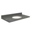 Q3722-4T Nouveau 37-in x 22-in Quartz Single Bowl Vanity Top With Eased Edge, Greystone