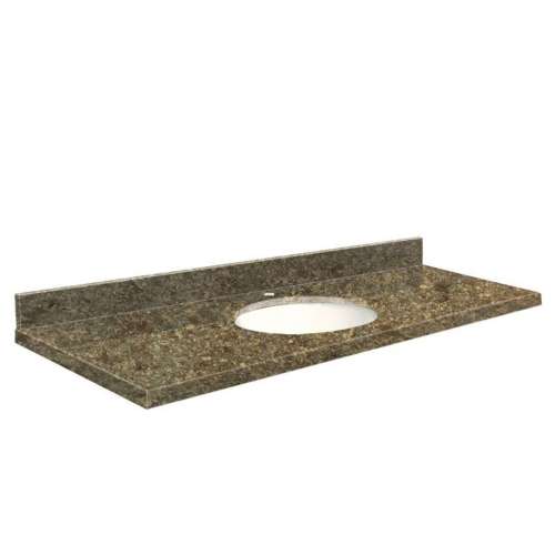 Q6122-4J Nouveau 61-in x 22-in Quartz Single Bowl Vanity Top With Eased Edge, Rapture